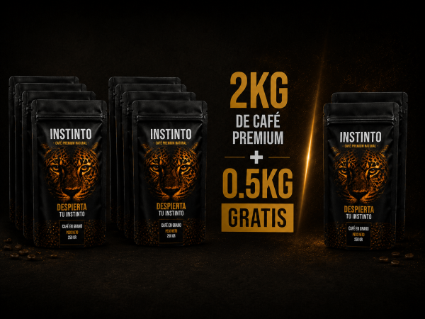 Café en grano. Oferta 2kg + 0,5kg gratis - INSTINTO Café en grano. Oferta 2kg + 0,5kg gratis - INSTINTO
