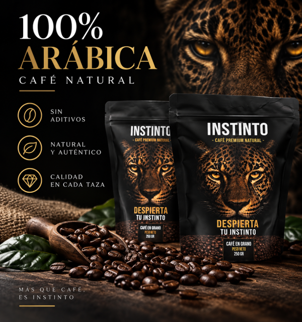 Café en grano 500 g | 100% Arábica | INSTINTO