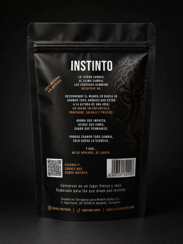 Café en grano 500 g | 100% Arábica | INSTINTO